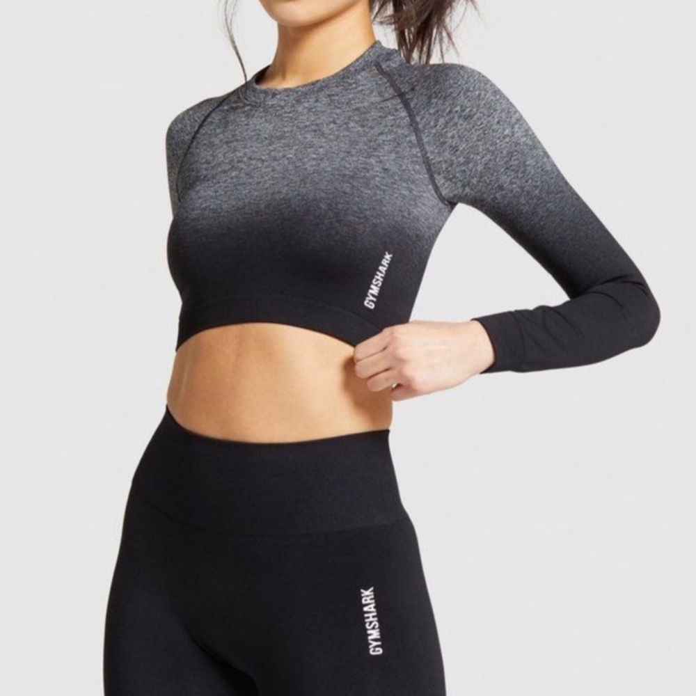 NWT Gymshark Adapt Ombre Seamless Long Sleeve Crop Womens Sz S